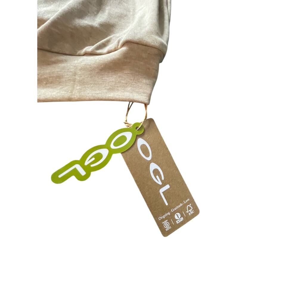 OGL Lyocell Wool Brami S NWT Heather Tan Crewneck Banded Hem Built‑In Bra Top - Picture 7 of 9